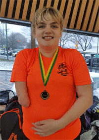 Becky Franks with Gold medal